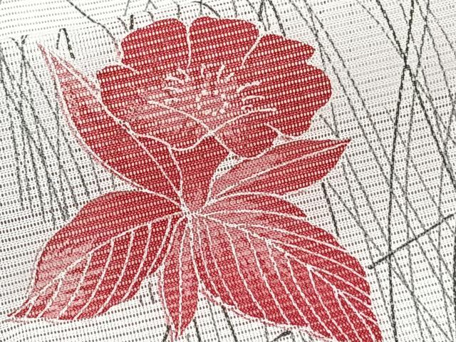平和屋着物*夏物 小紋 絽 草花文 洗える着物 CABI3889xi