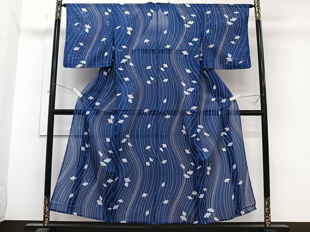 平和屋着物*夏物 小紋 絽 流水番傘 洗える着物 CABI3906xi