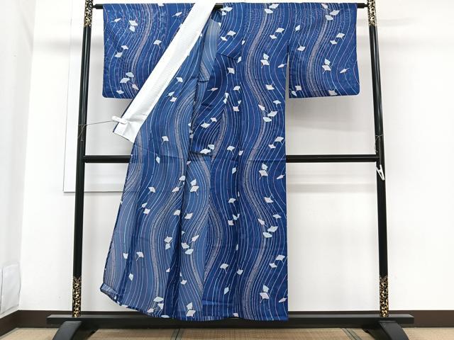 平和屋着物*夏物 小紋 絽 流水番傘 洗える着物 CABI3906xi