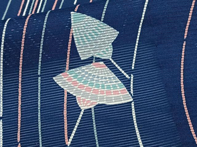 平和屋着物*夏物 小紋 絽 流水番傘 洗える着物 CABI3906xi