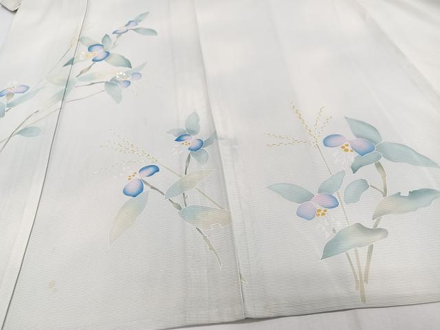 平和屋着物*夏物 訪問着 絽 刺繍 枝草花 暈し染め 正絹 逸品 CABI3914xi
