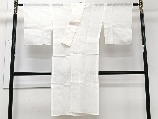 平和屋着物*夏物 長襦袢 流水風景花紋紗 白練色 麻 逸品 CABI3919xi