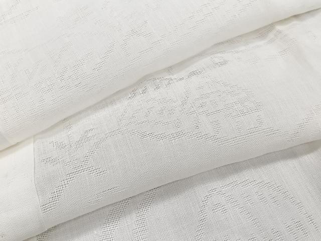 平和屋着物*夏物 長襦袢 流水風景花紋紗 白練色 麻 逸品 CABI3919xi