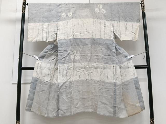 平和屋着物*夏物 男性 長襦袢 絞り 横段亀甲文 麻 逸品 CABI3923xi