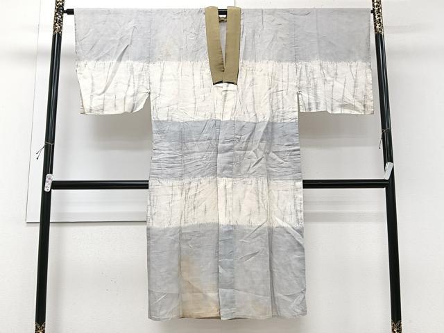 平和屋着物*夏物 男性 長襦袢 絞り 横段亀甲文 麻 逸品 CABI3923xi