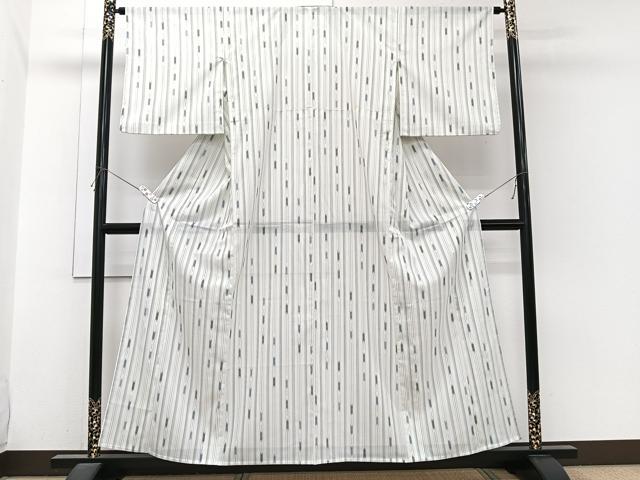 平和屋着物*夏物 小紋 絽 矢羽文 洗える着物 CABI3931xi
