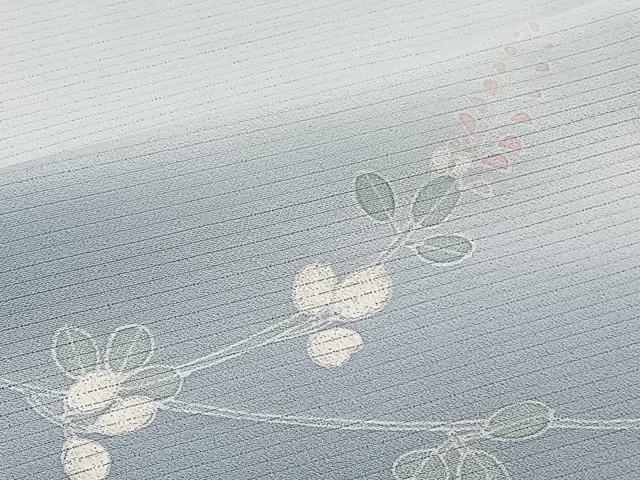 平和屋着物*夏物 訪問着 絽ちりめん 枝草花文 暈し染め 洗える着物 CABI3936xi