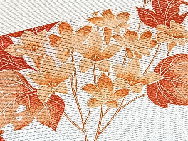 平和屋着物*夏物 訪問着 絽 枝草花文 暈し染め 金彩 洗える着物 CABI3937xi