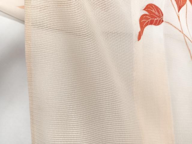 平和屋着物*夏物 訪問着 絽 枝草花文 暈し染め 金彩 洗える着物 CABI3937xi