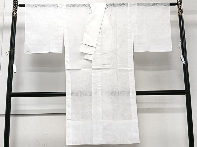 平和屋着物*夏物 長襦袢 枝草花紋紗 白色 洗える着物 未使用 CABI3943xi