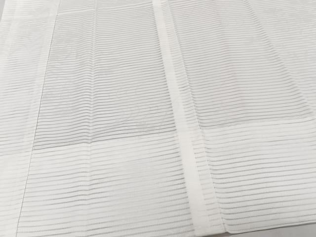 平和屋着物*夏物 長襦袢 変わり絽 流水草花文 白色 洗える着物 CABI3946xi