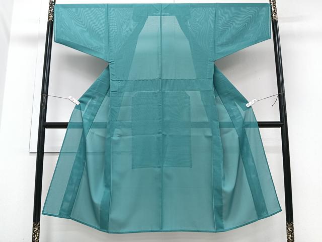 平和屋着物*夏物 男性 長襦袢 絽 青碧色 洗える着物 CABI3947xi