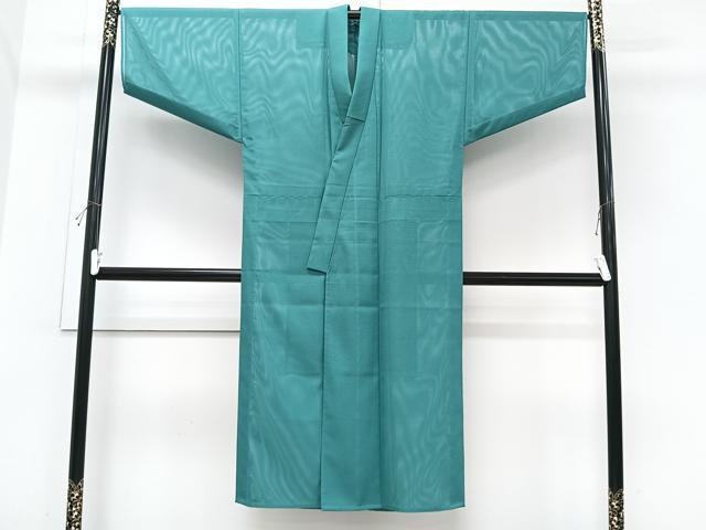 平和屋着物*夏物 男性 長襦袢 絽 青碧色 洗える着物 CABI3947xi