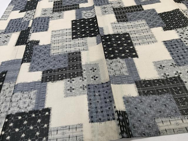 平和屋着物*夏物 紗紬 色紙重ね文 正絹 逸品 CABI3965xi