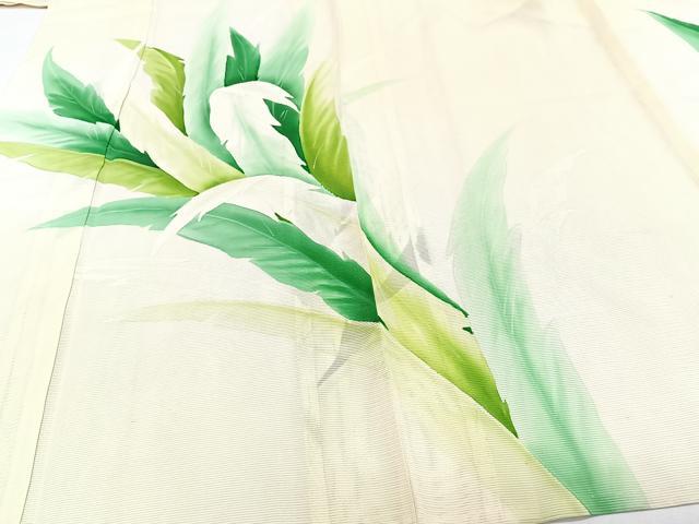 平和屋着物*夏物 訪問着 絽 手描き 草文 正絹 逸品 CABI3969xi