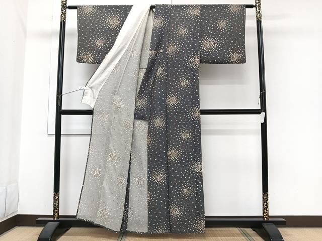 平和屋着物*夏物 小紋 絽 草文 正絹 逸品 CABI3971xi