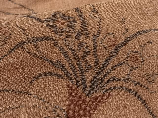 平和屋着物*夏物 本場小千谷縮 束ね草花文 麻 逸品 CABI3974xi