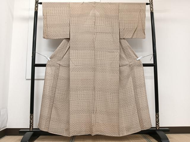 平和屋着物*夏物 小紋 絽 枝草花文 正絹 逸品 CABI3977xi