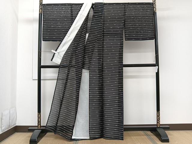 平和屋着物*夏物 本場琉球絣 夏琉球 横段文 正絹 逸品 CABI3978xi