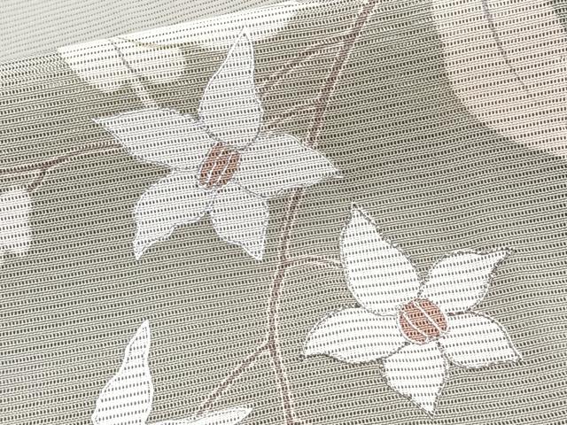 平和屋着物*夏物 訪問着 絽 駒刺繍 枝草花文 銀彩 三越扱い 正絹 逸品 CABI3989xi