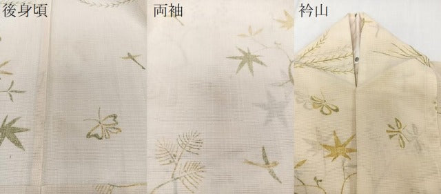 平和屋着物*夏物 訪問着 絽 花鳥文 正絹 逸品 CABI3993xi