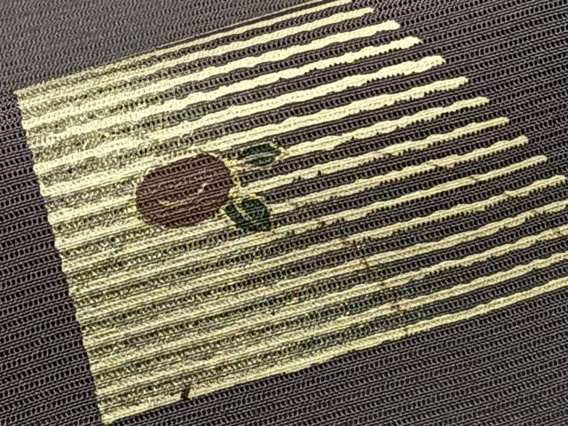 平和屋着物*夏物 訪問着 絽 幾何学草花文 金彩 正絹 逸品 CABI3995xi