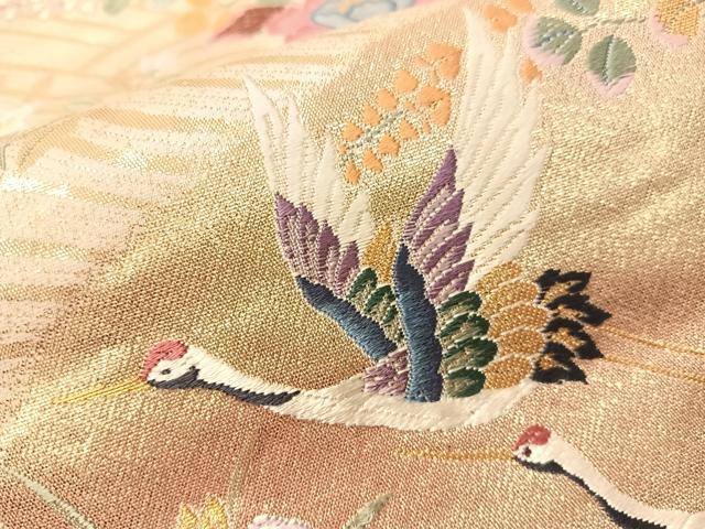 平和屋着物▼六通柄袋帯 唐織 富貴苑 金糸 正絹 逸品 CABI4021vp