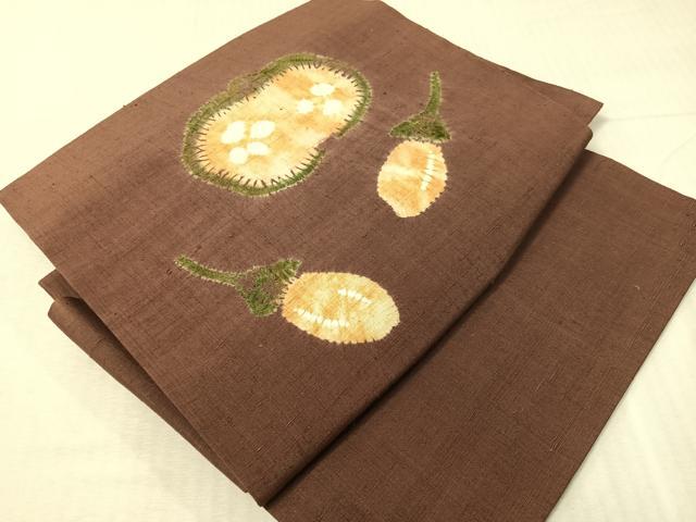 平和屋着物●つけ帯 紬地 絞り 成り物 正絹 逸品 CABI4036vp