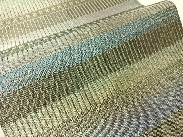 平和屋着物●一蔵コレクション 織の宝石・ダイヤモンドカット 新佐波理 両面 全通柄袋帯 吉祥甲冑定 金糸 正絹 逸品 CABI4070vp