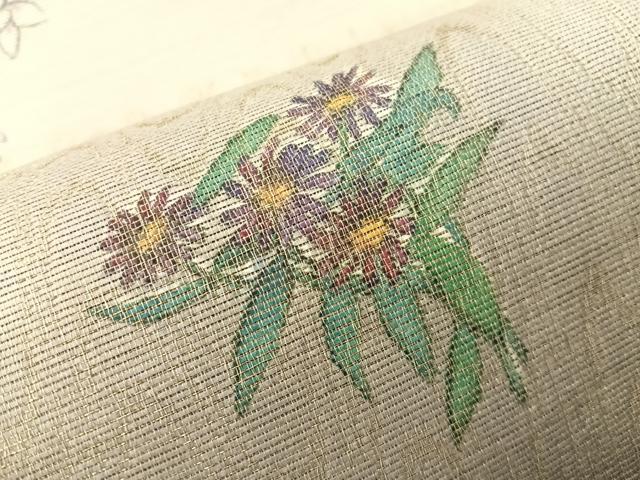 平和屋着物▽太鼓柄袋帯 スリーシーズン 春夏秋 櫛織 陶器花文 金糸 正絹 逸品 CABI4075vp