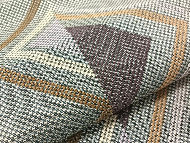 平和屋着物●八寸名古屋帯 幾何学文様 正絹 逸品 CABI4081vp