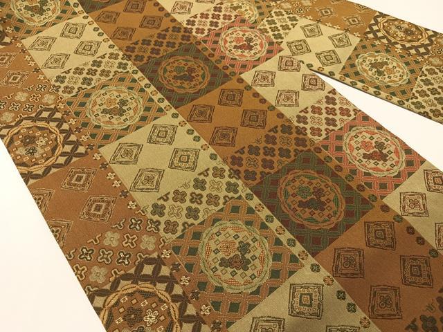 平和屋着物●全通柄 九寸名古屋帯 吉祥花間道 正絹 逸品 CABI4083vp