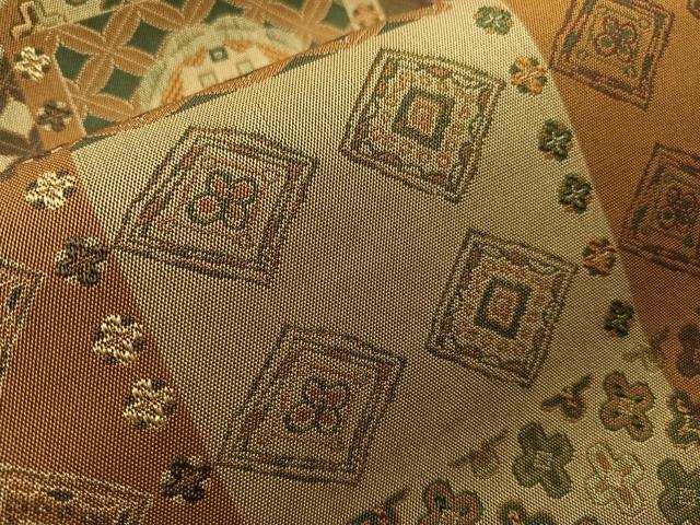 平和屋着物●全通柄 九寸名古屋帯 吉祥花間道 正絹 逸品 CABI4083vp