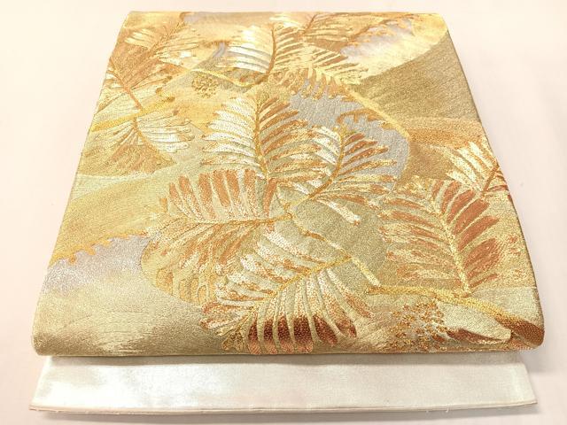 平和屋着物●総刺繍 駒刺繍 太鼓柄袋帯 浜松文 金銀糸 正絹 逸品 CABI4087vp