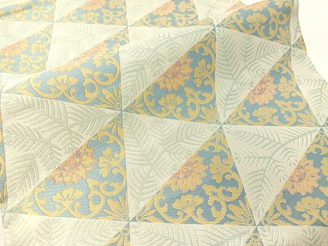 平和屋着物●西陣最高峰・北尾織物匠 しづはた 九寸開き名古屋帯 花唐草文 正絹 逸品 CABI4090vp