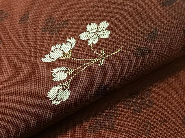 平和屋着物●両面 六通柄袋帯 モール 乱菊 黒地 金銀糸 正絹 逸品 CABI4100vp