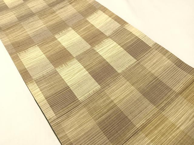平和屋着物●両面 全通柄袋帯 紬地 間道 正絹 逸品 CABI4103vp