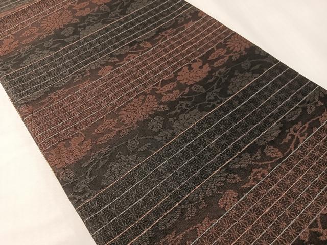 平和屋着物●西陣の老舗アート裕(津村織物)二代目・津村千太郎 両面 六通柄袋帯 唐織 明治文様 正絹 逸品 未使用 CABI4112vp