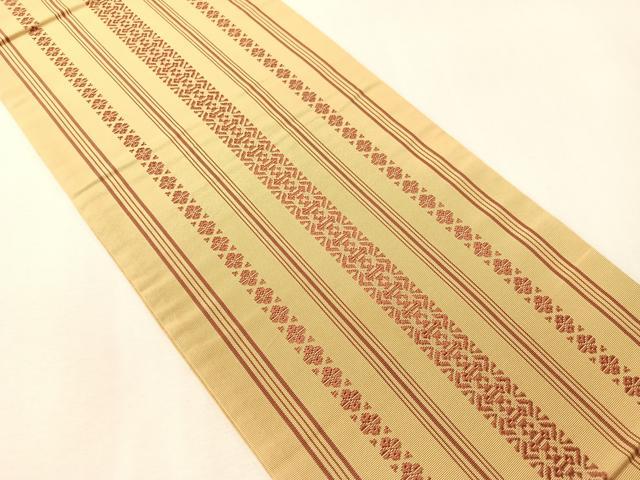 平和屋着物●本場筑前博多織 半幅帯 献上 正絹 逸品 CABI4120vp