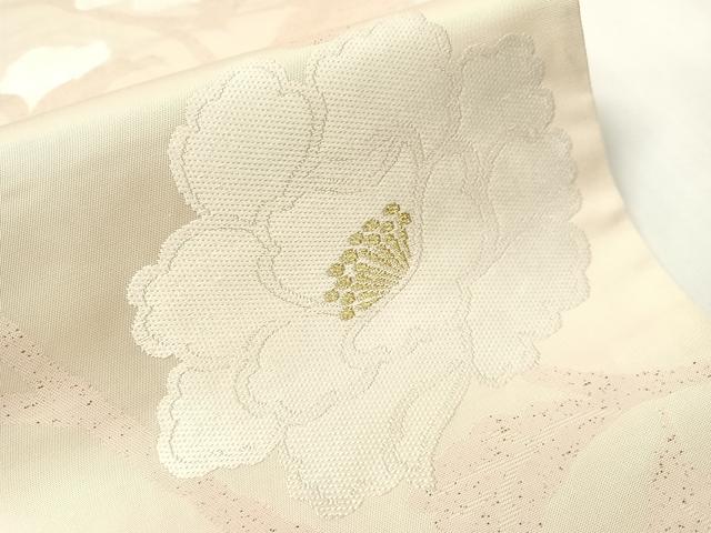 平和屋着物●つけ帯 牡丹唐草文 金糸 正絹 逸品 CABI4132vp