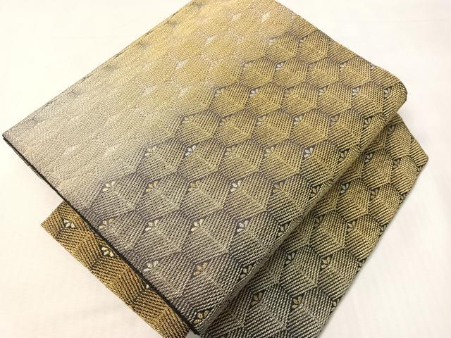 平和屋着物●つけ帯 金華山織 松葉亀甲文 正絹 逸品 CABI4133vp