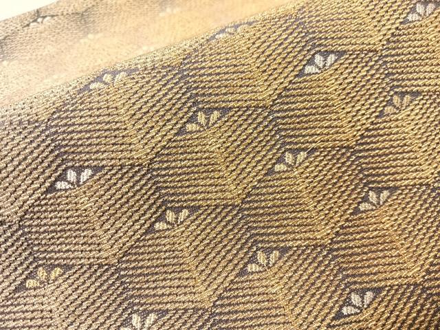 平和屋着物●つけ帯 金華山織 松葉亀甲文 正絹 逸品 CABI4133vp