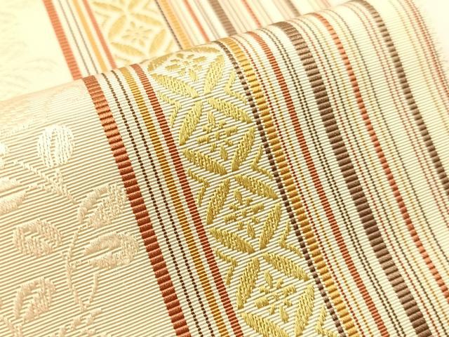 平和屋着物●本場筑前博多織 八寸名古屋帯 萩間道 正絹 逸品 CABI4149vp