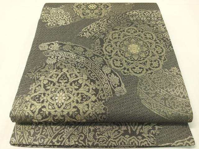 平和屋着物●六通柄袋帯 正倉院花文 金糸 正絹 逸品 未使用 CABI4157vp