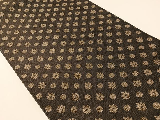 平和屋着物●両面 六通柄袋帯 幾何学間道 正絹 逸品 未使用 CABI4158vp