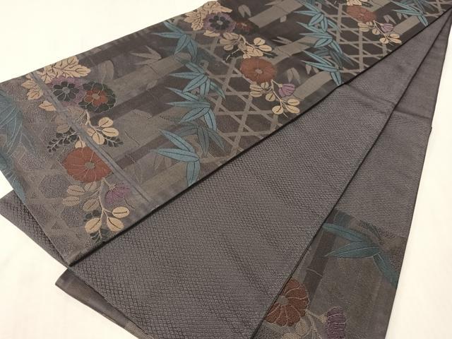 平和屋着物●西陣 川島織物 六通柄京袋帯 笹竹菊文 CABI4170vp