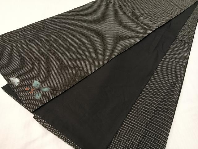 平和屋着物●太鼓柄袋帯 雪兎 黒地 金彩 やまと誂製 正絹 逸品 CABI4180vp