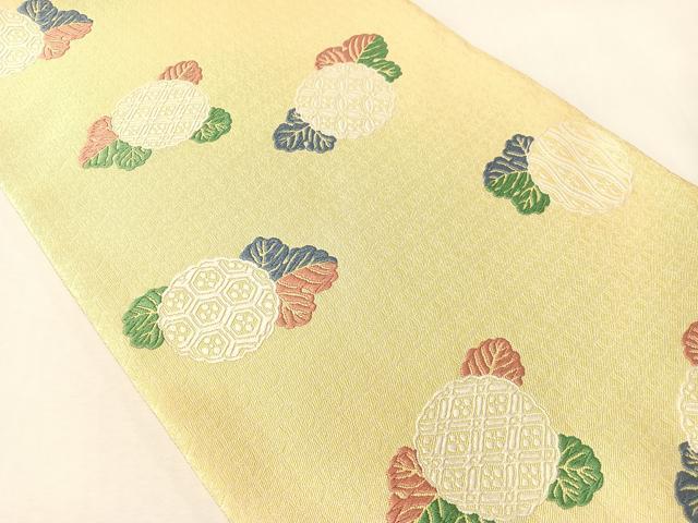 平和屋着物●全通柄袋帯 唐織 万寿菊 ますいわ屋扱い 正絹 逸品 未使用 CABI4182vp