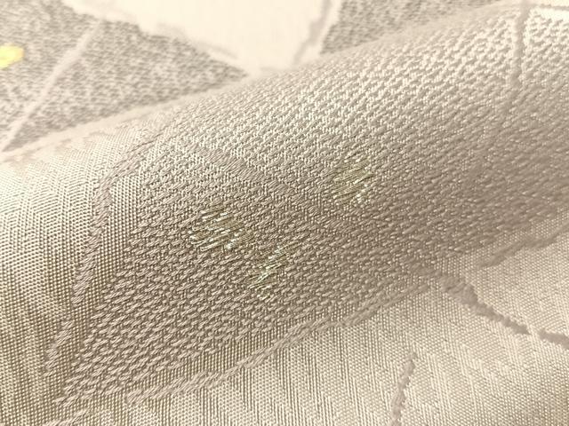平和屋着物●九寸名古屋帯 鱗文様 金銀糸 正絹 逸品 CABI4194vp