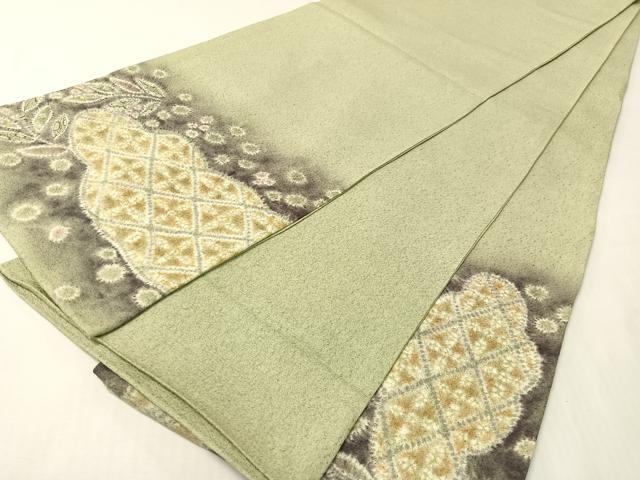 平和屋着物●太鼓柄袋帯 絞り 雲取り枝葉文 正絹 逸品 未使用 CABI4198vp